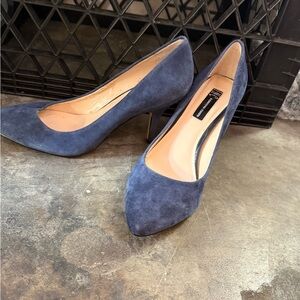 INC International Concepts Navy Suede Heels